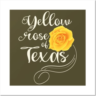 Yellow Rose of Texas_light lettering Posters and Art